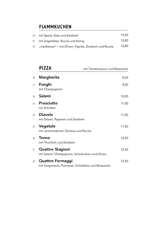 Speisekarte Seite 3