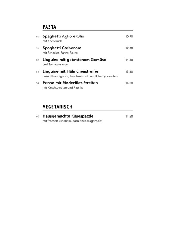 Speisekarte Seite 3